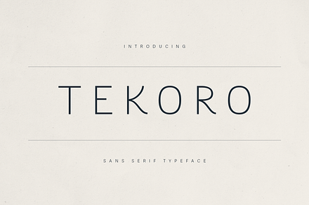 Tekoro – Sans Serif Typeface, a Font by Only Fonts