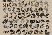 Japanese koi fish stamps Procreate, a Brush Add-On by TheWhiteCatLab (Thumbnail 2 of 3)