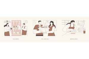 Repair rentals isolated cartoon, a Person Illustration by Visual Generation