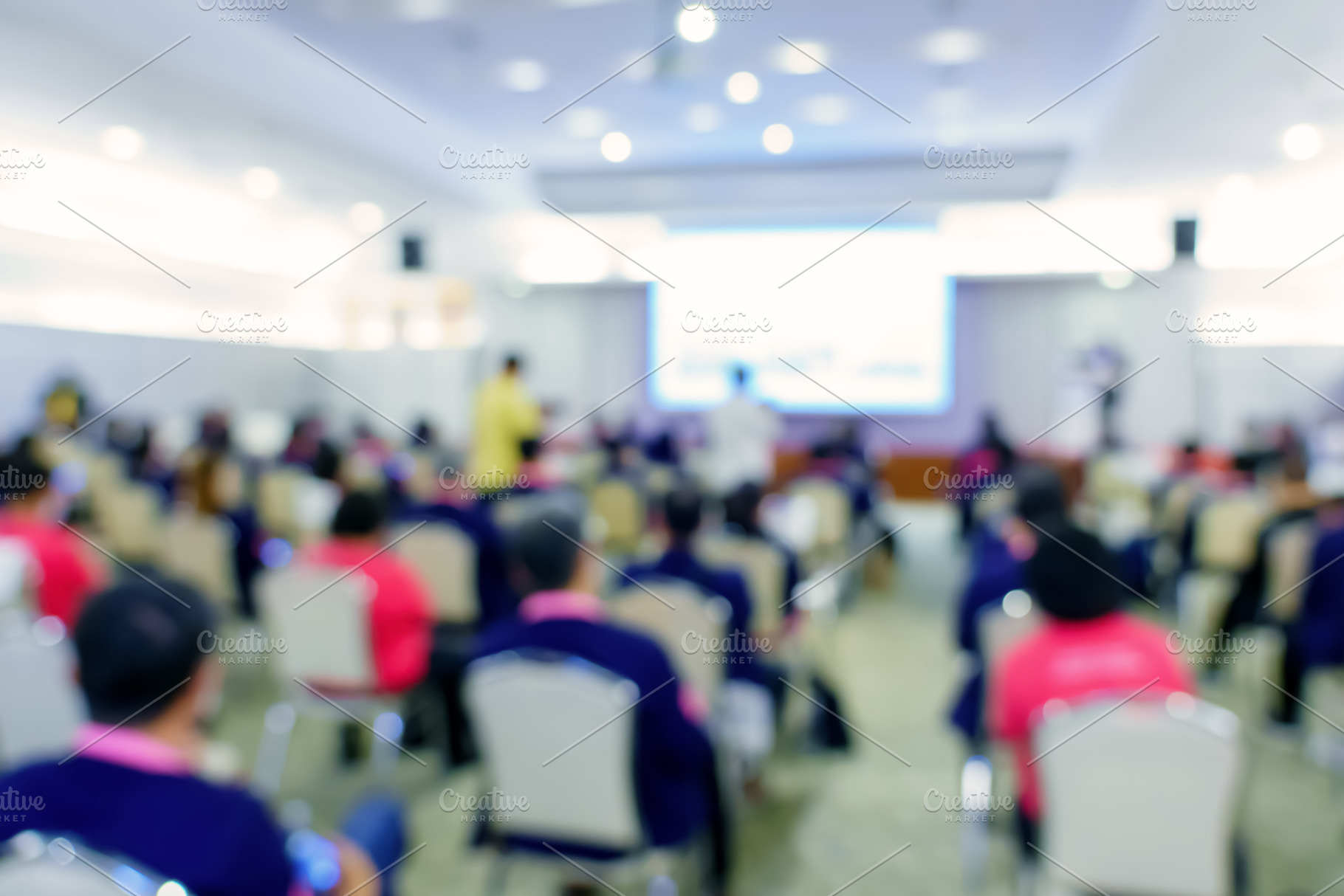 Blur of business Conference and Presentation in the conference h, an Abstract Photo by Casanowe-studio