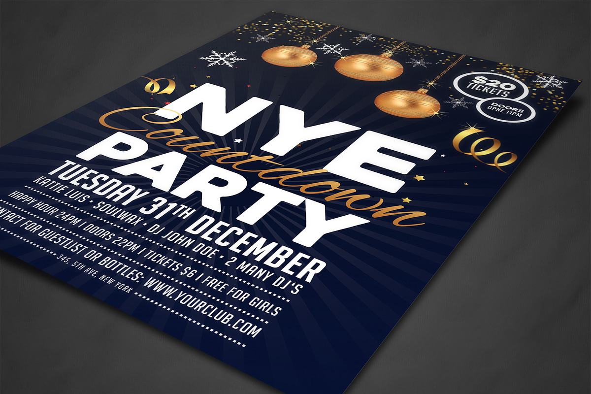 New Year Flyer, a Flyer Template by AfzaalGraphics (Photo 2 of 4)