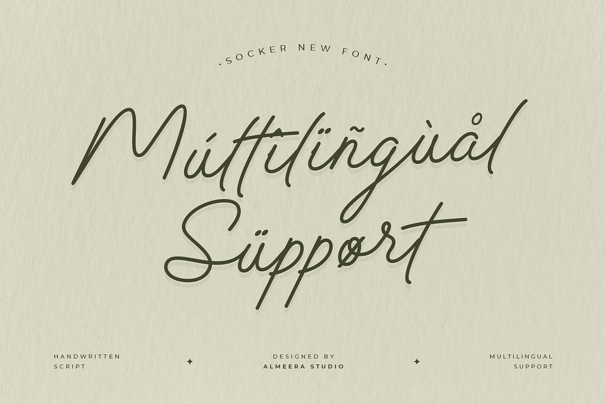Socker — A Handwritten Script Font, a Script Font by Almeera Std (Photo 10 of 10)