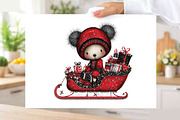 Whimsical Christmas Teddy Bear Clip, an Animal Illustration by SVGArt (Thumbnail 8 of 9)