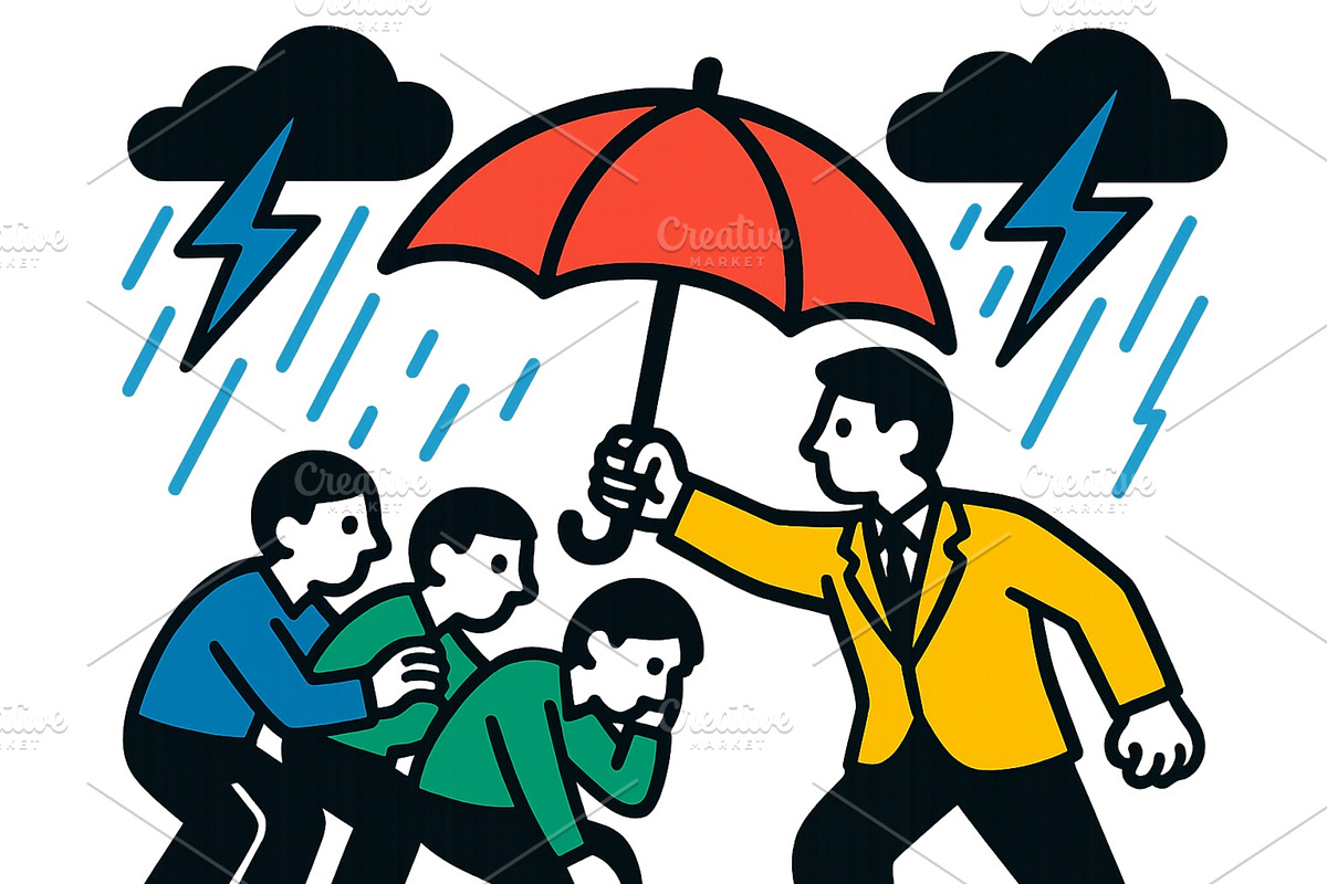 Vector illustration of a man with an, an Illustration by ZinetroN