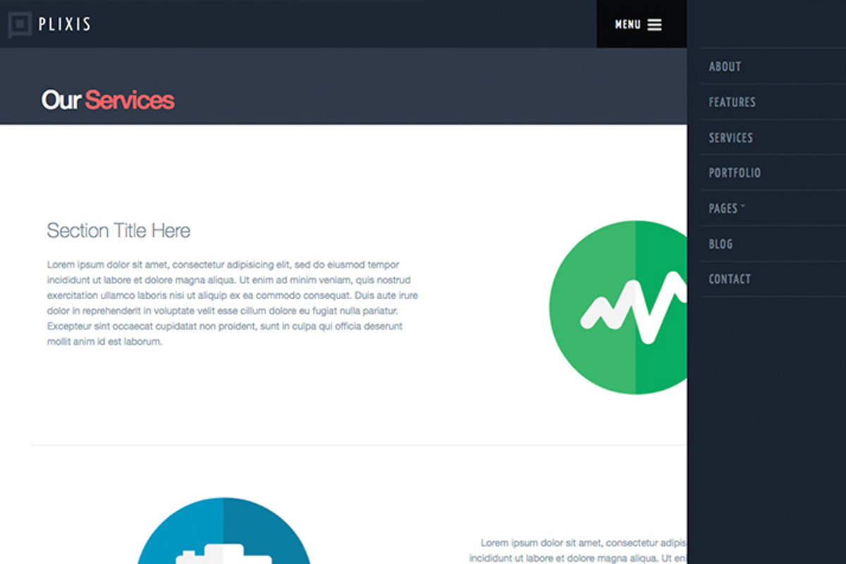 Plixis - Multipurpose Theme, a Bootstrap Template by Theme Armada (Photo 3 of 5)