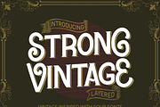 Strong Vintage | Serif Font Family, a Serif Font by MaxArt Foundry (Thumbnail 1 of 9)