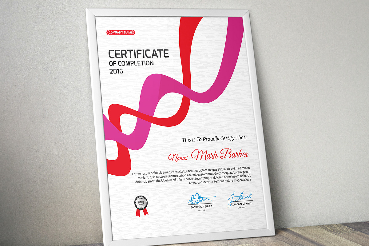 Certificate Word | PSD | AI, a Stationery Template by Curve Design (Photo 2 of 3)