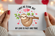Sloth Valentine Graphic for Sloth, an Illustration by Canvas Craft (Thumbnail 3 of 7)
