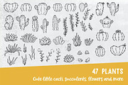 Procreate Plants & Pots Stamp Set, a Brush Add-On by PaperMoon (Thumbnail 6 of 10)