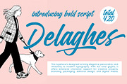 Delaghes - Bold Script Font, a Script Font by Letterena Studios Script (Thumbnail 1 of 20)