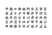 50 Motivation Icons, an Outline Icon by Side Project (Thumbnail 2 of 8)