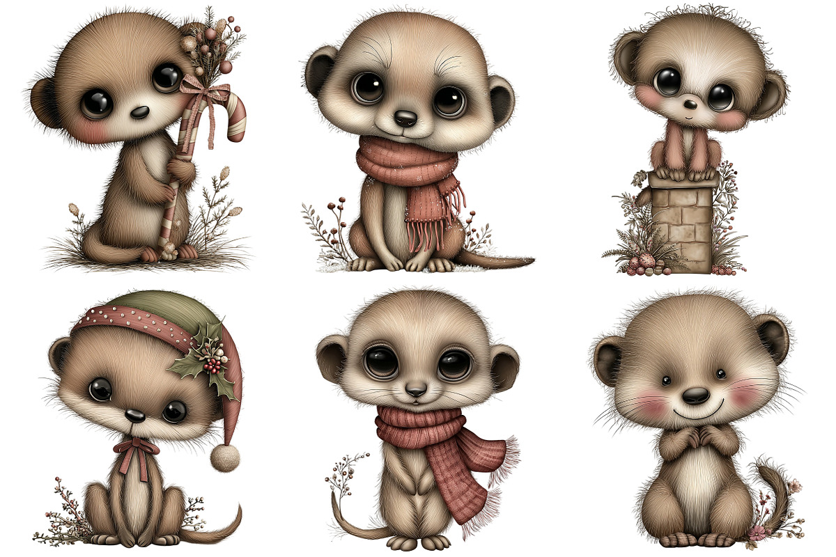Whimsical Meerkat Clipart, an Illustration by Craft Nest (Photo 6 of 9)