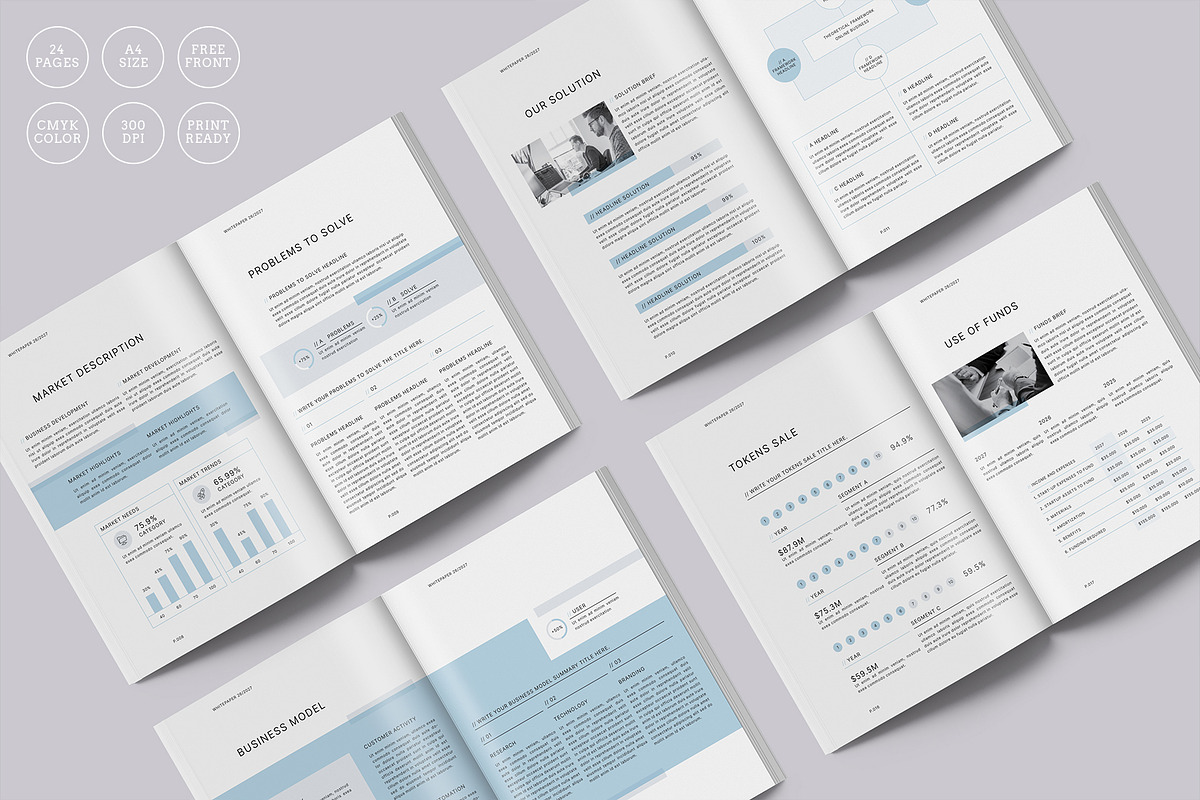 Business White Paper Template, a Brochure Template by Designsoul14 (Photo 4 of 12)