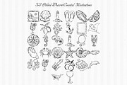 Coastal Doodles Line Art Bundle, an Animal Illustration by Fins and Fiction (Thumbnail 4 of 9)