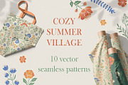 COZY SUMMER PATTERNS, a Pattern Graphic by HmarkaShop (Thumbnail 1 of 3)