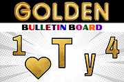 Bulletin Board Golden Letter,Numbers, a Templates & Theme by Premium Digital Templates (Thumbnail 1 of 2)