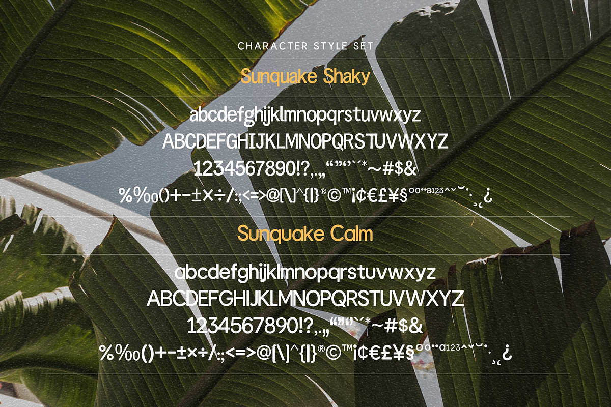 Sunquake - Shaky Display & Calm Font, a Sans Serif Font by Creacy Studio (Photo 2 of 11)