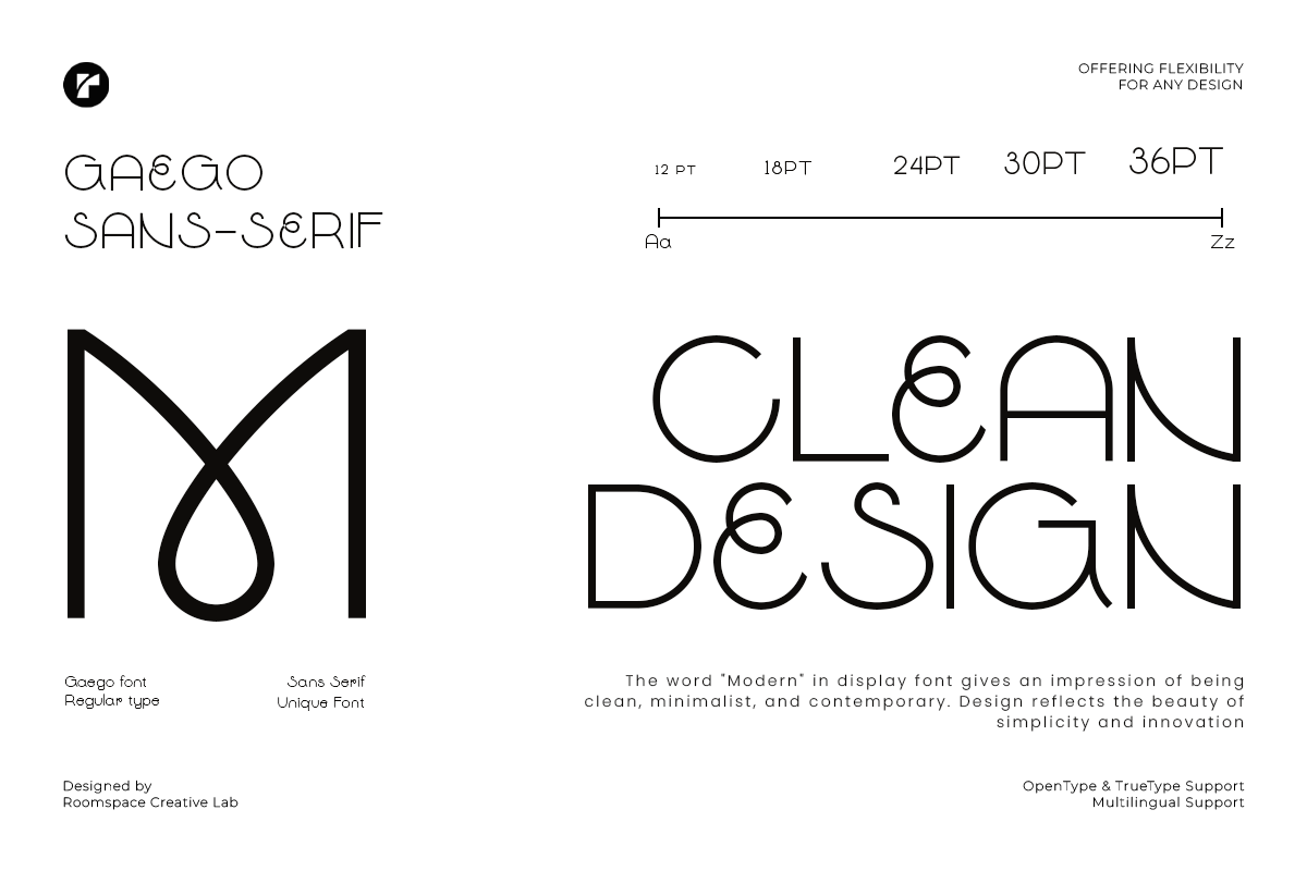 Gaego Font - A Modern and Clean Sans, a Sans Serif Font by roomspace creative lab (Photo 10 of 12)