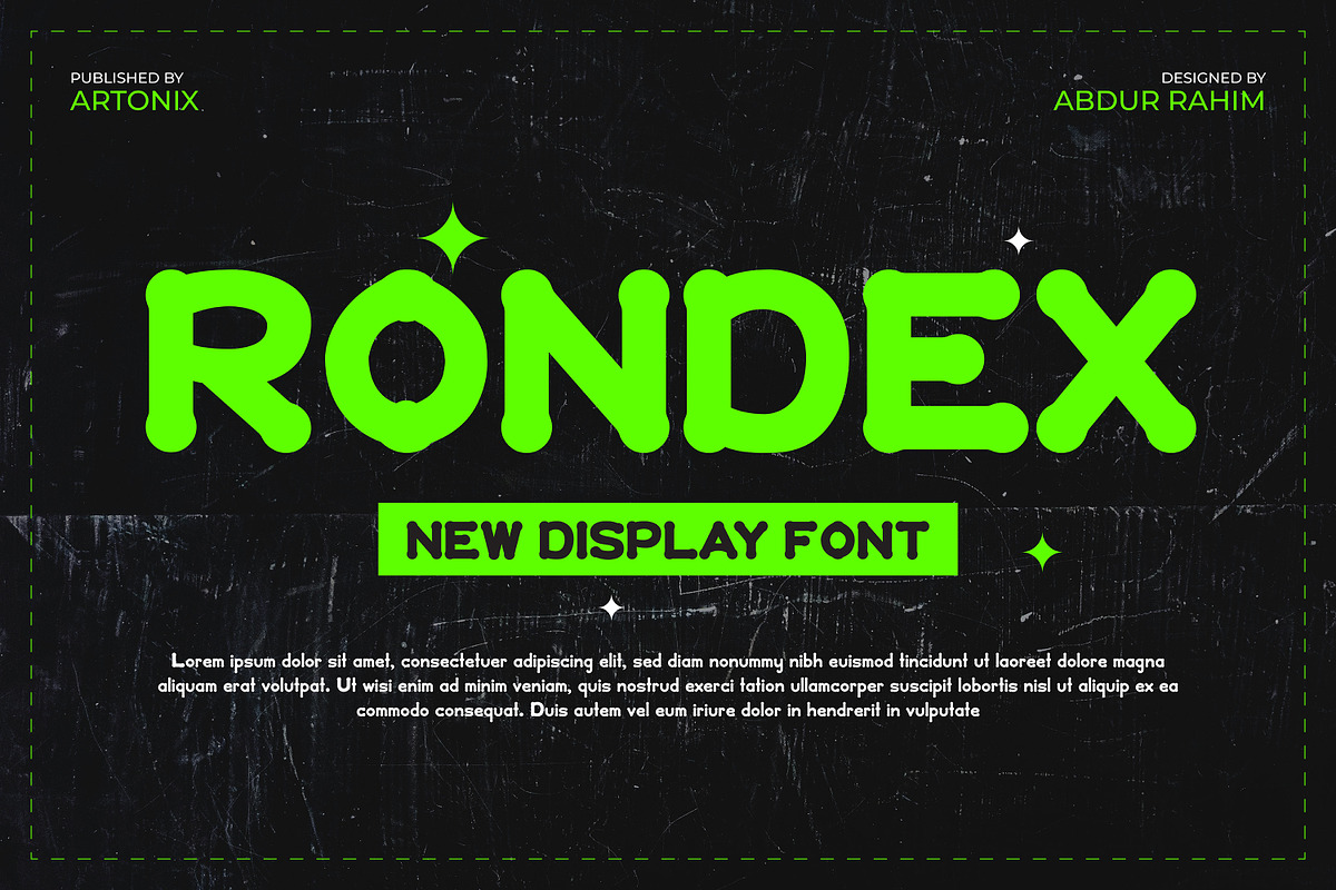 Rondex Display Font, a Font by Artonix (Photo 1 of 6)
