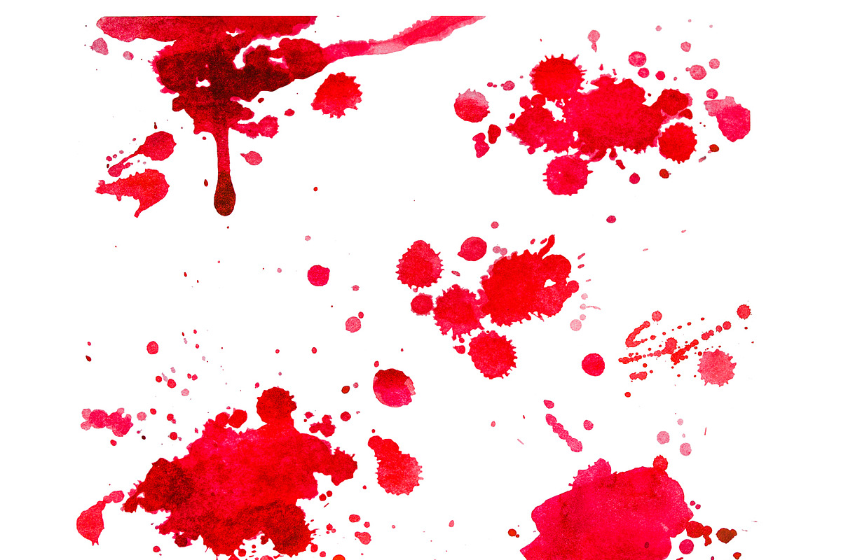 Red watercolor drops, an Object Graphic by Graphics, Presets, Photos
