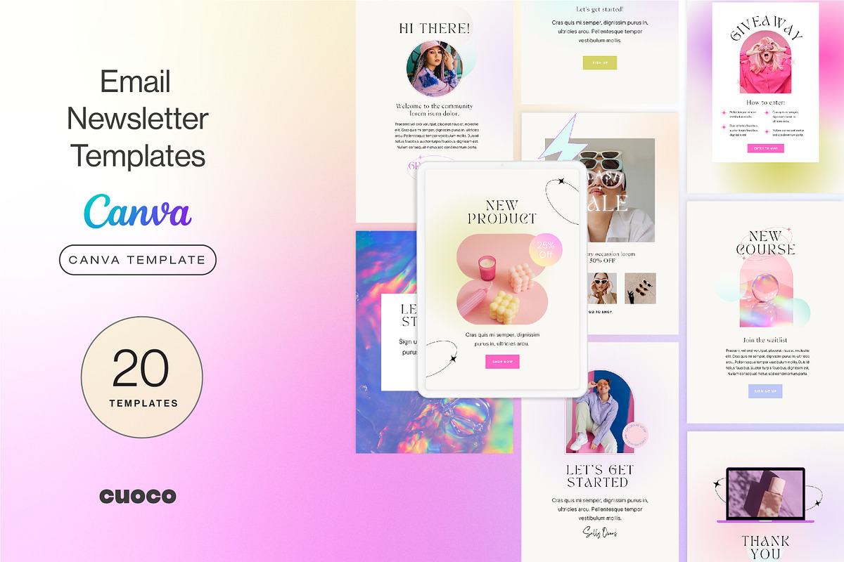 The Email Newsletter Canva Template, an Email Template by Cuoco (Photo 1 of 12)