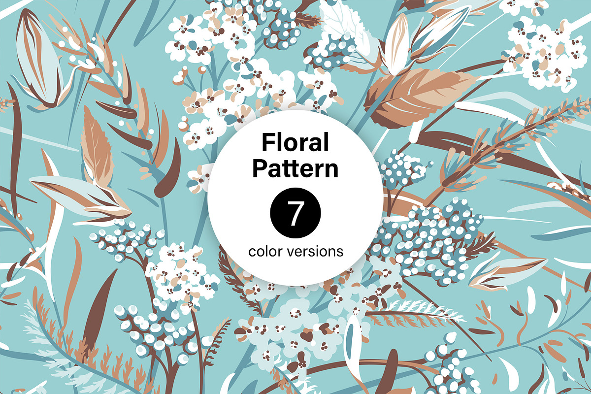 Floral Pattern, a Background Graphic by Yulia Ogneva (Photo 1 of 9)