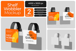 Shelf Wobbler Mockup, an Advertising Mockup by Bartama Graphic