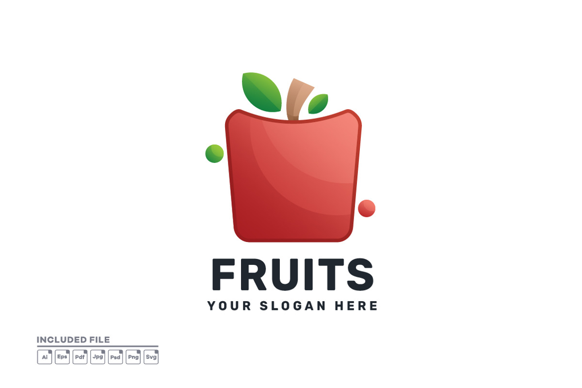 Apple Fruit Square Logo Vector, a Branding & Logo Template by yuanesei