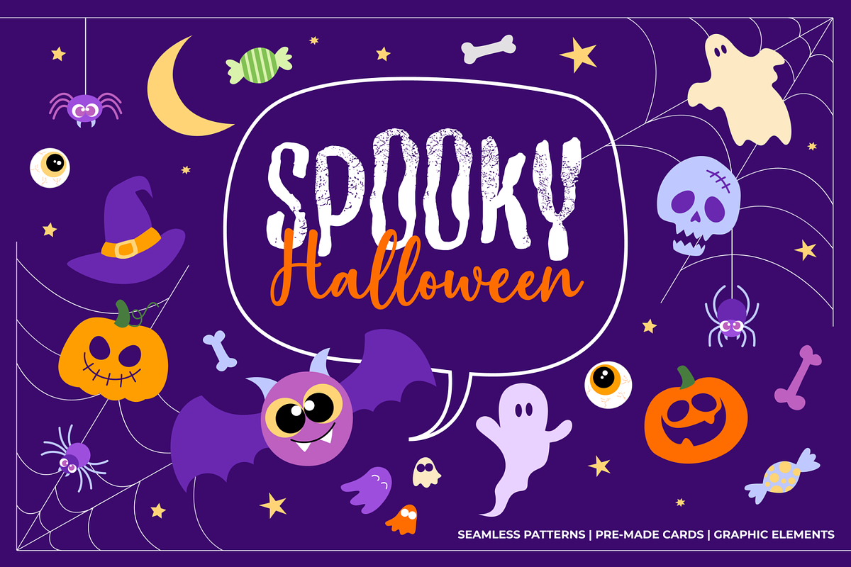 Spooky Halloween - Cards & Patterns, a Pattern Graphic by LiSA Creative Mood (Photo 1 of 11)