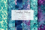 Teal Indigo Abstract Digital Papers, a Texture Graphic by Dream Creation (Thumbnail 1 of 4)