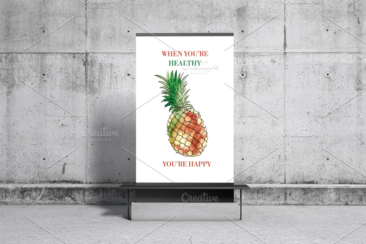 Watercolor exotic fruits, an Illustration by miminoshka (Photo 4 of 7)