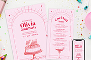 Birthday Invitation + Menu, a Design Template by McLittle Stock (Thumbnail 2 of 4)