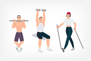 Gym people doing sports set, a Sport Illustration by Good Studio (Thumbnail 4 of 4)