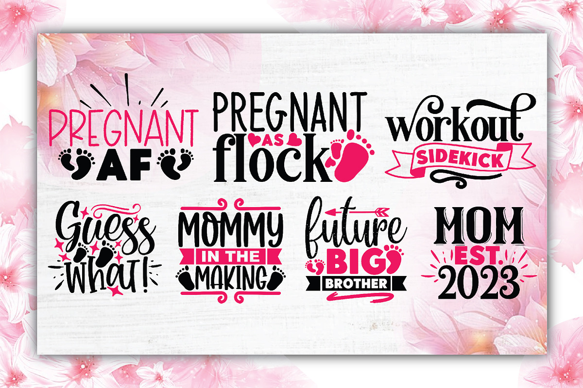 Pregnancy SVG Bundle, a Graphic by crafthome (Photo 2 of 2)