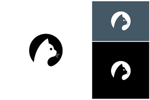 Cat Kitten Whisker Circle Logo, a Branding & Logo Template by ika trisiana