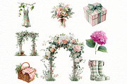 Preppy Cottage Clipart Vintage Garde, an Illustration by Designworld (Thumbnail 5 of 5)