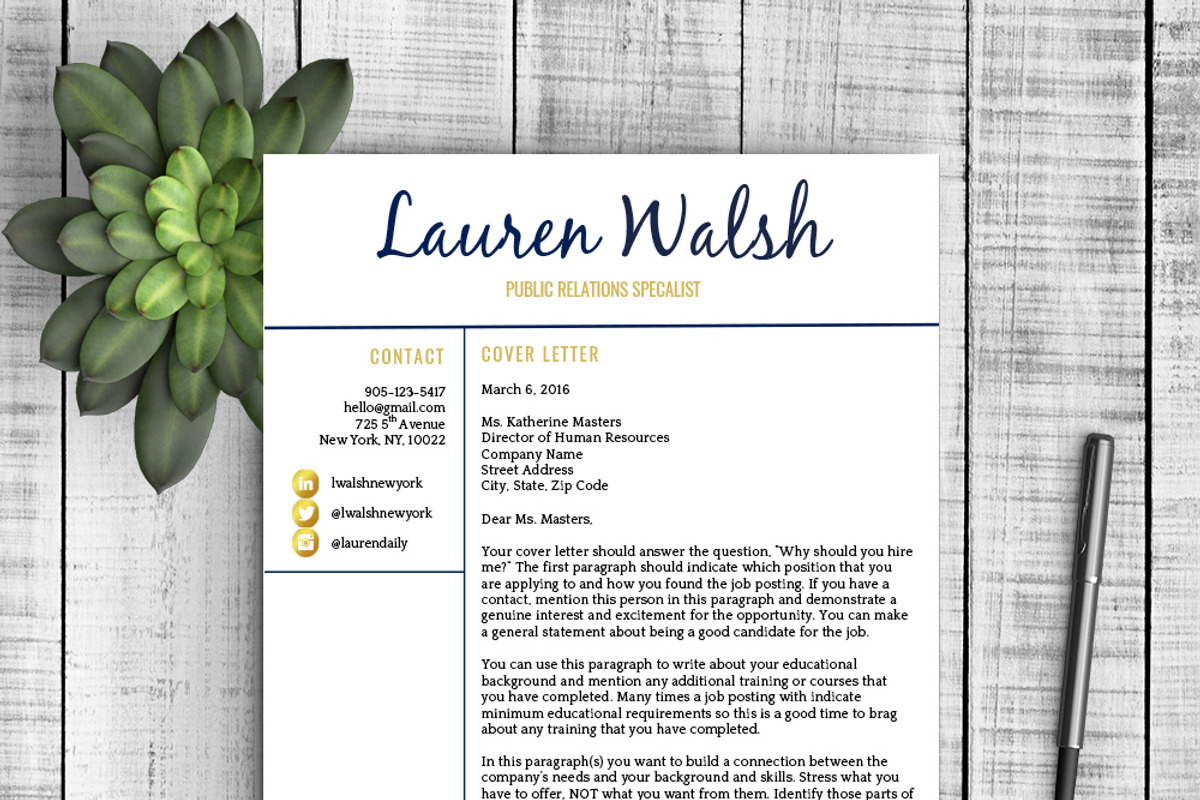 Resume Template - Lauren, a Resume Template by Resume Template Shoppe (Photo 3 of 4)