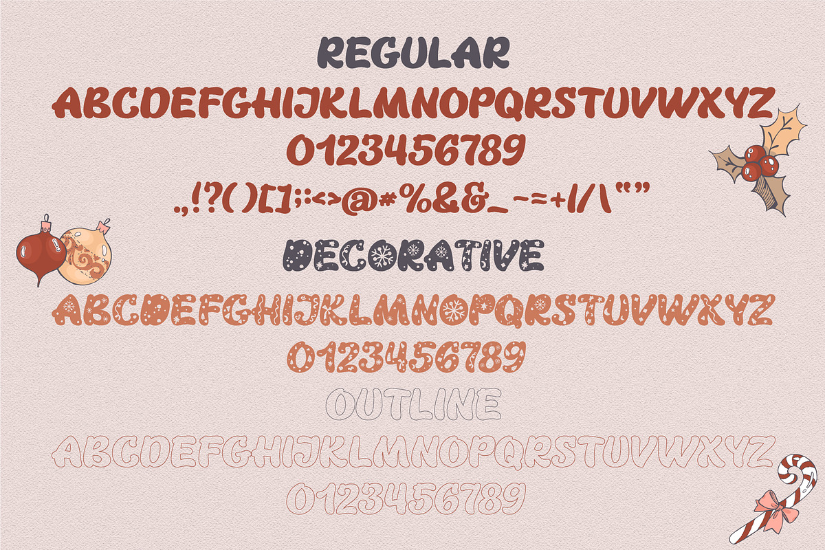 Snowflake Christmas  font family, a Script Font by Anna Zakharchenko (Photo 9 of 10)