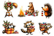 Funny Woodland Animals Clipart, an Illustration by CreationArt (Thumbnail 5 of 5)