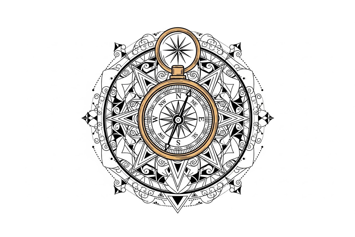 Ornamental Compass Rose SVG Bundle, an Illustration by Gaye Art (Photo 17 of 31)