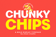 Chunky Chips - A Bold Display font, a Sans Serif Font by Ainun Jinan (Thumbnail 1 of 9)