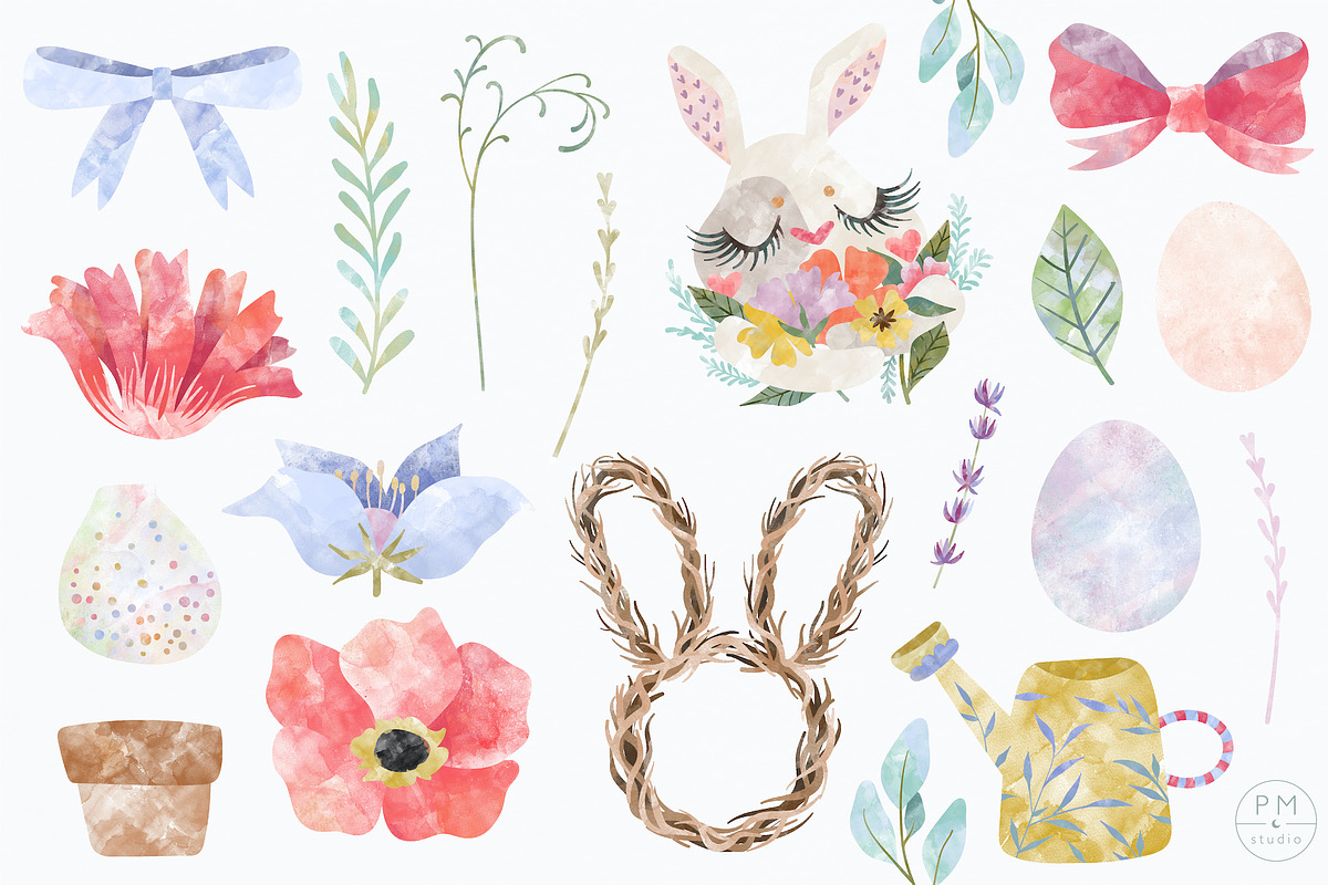 Sweet Spring Watercolor Collection, an Illustration by PetiteMarket (Photo 3 of 4)