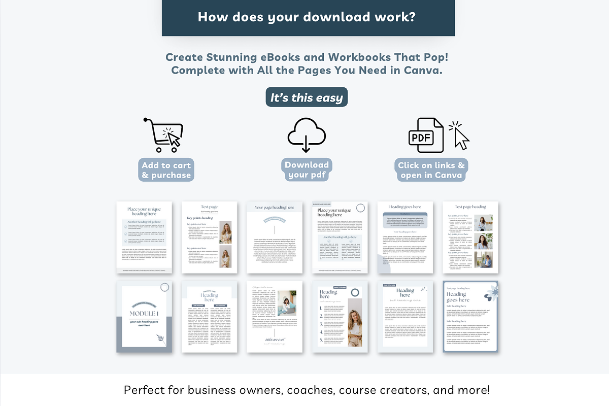 Ebook Workbook Canva Template, a Templates & Theme by Cate Creates (Photo 3 of 9)