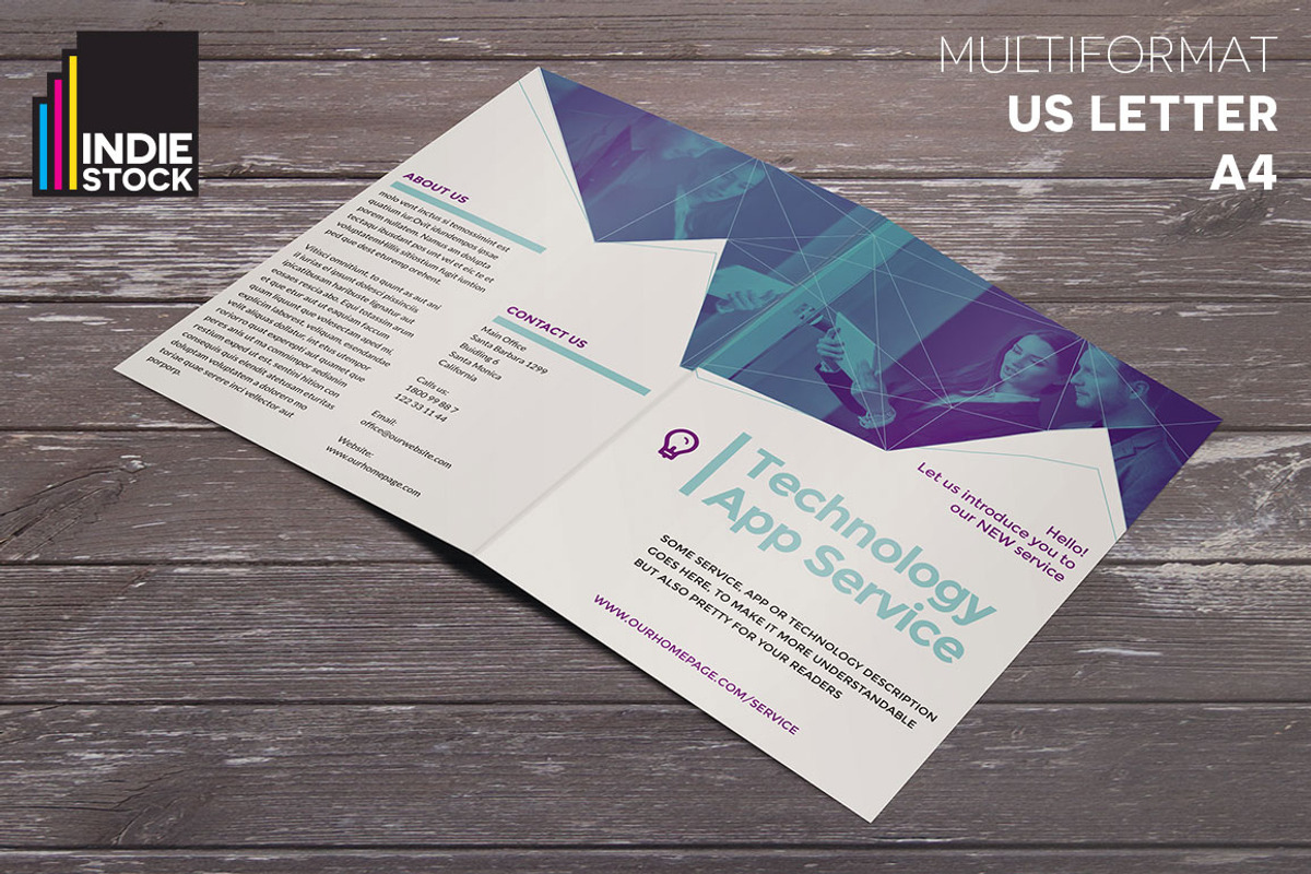 Technology Brochure Template, a Brochure Template by IndieStock