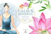 calm and mindful watercolor, a Decorative Illustration by beehouse studio (Thumbnail 3 of 7)