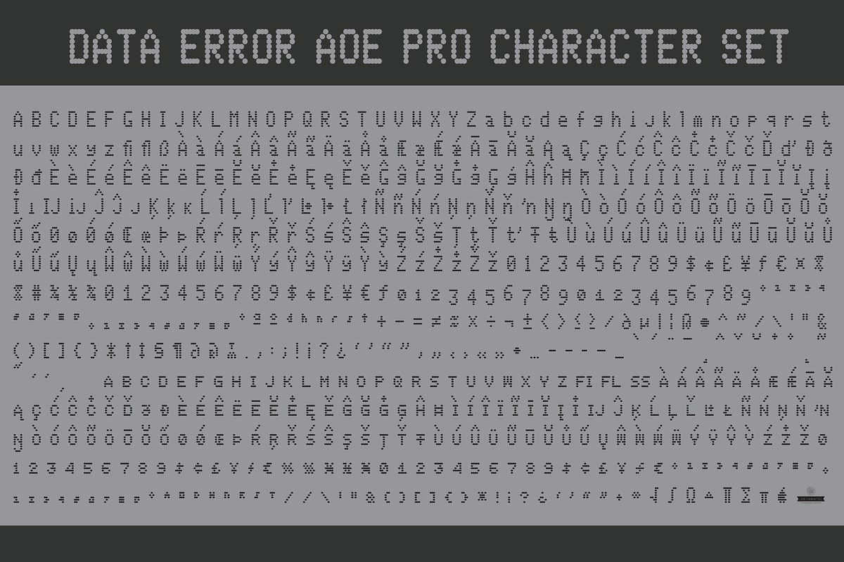 Data Error Pro Family, a Font by Astigmatic (Photo 9 of 9)