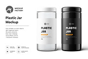 Plastic Jar Mockup, a Cups & Container Mockup by Mockup Factory (Thumbnail 1 of 3)