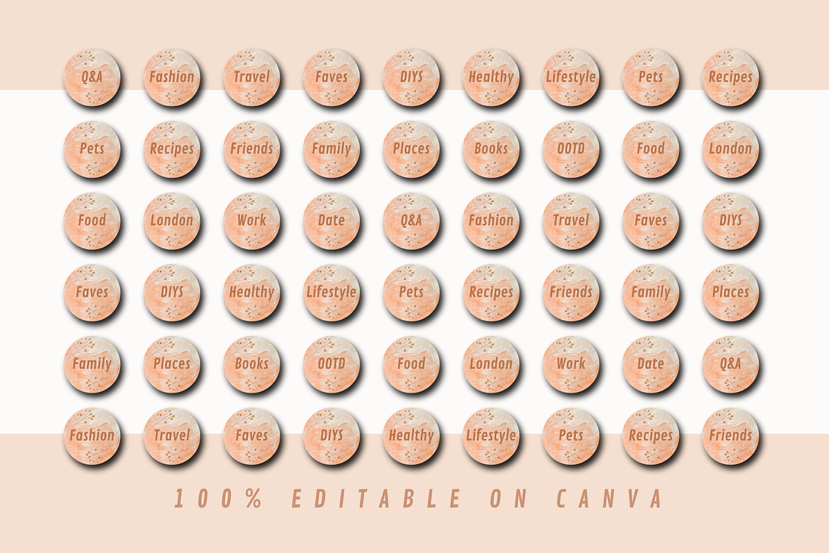 INSTAGRAM HIGHLIGHT COVERS, a Social Media Template by The Little Lily Studio (Photo 3 of 5)