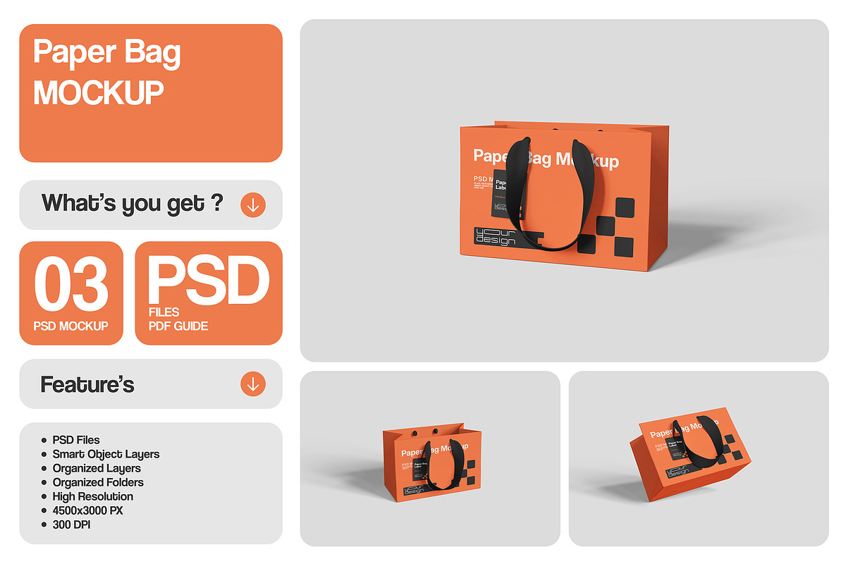 Paper Bag Mockup, a Product Mockup by Pixie Creative (Photo 1 of 4)