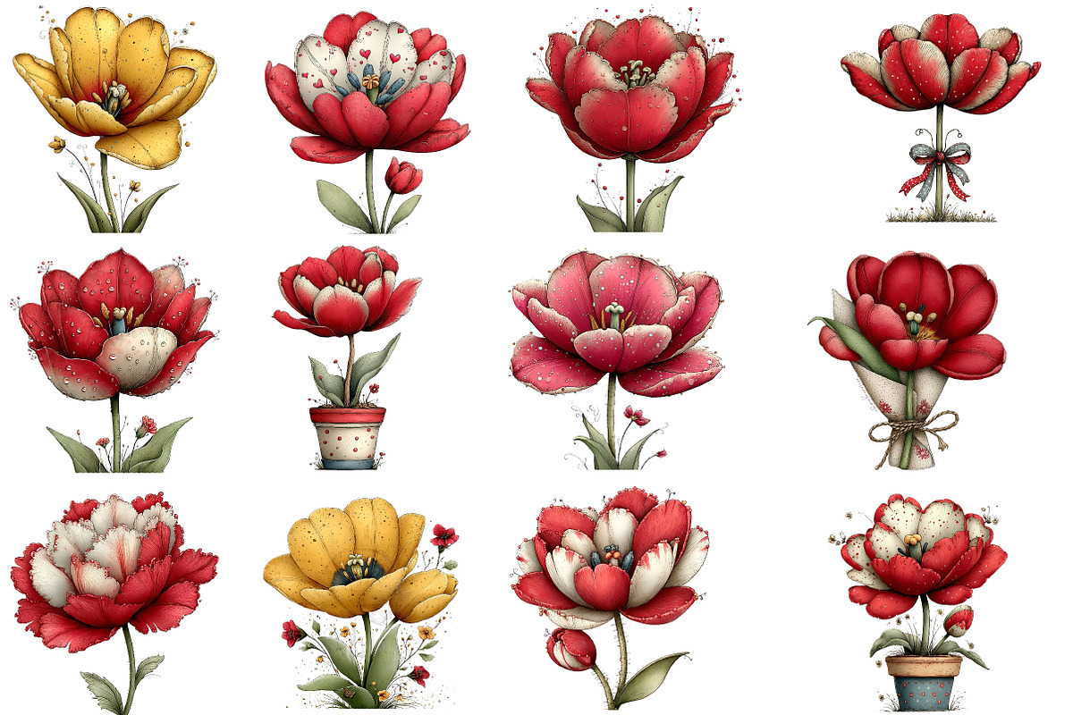 Whimsical Spring Hibiscus Flowers, an Illustration by Designworld (Photo 6 of 7)
